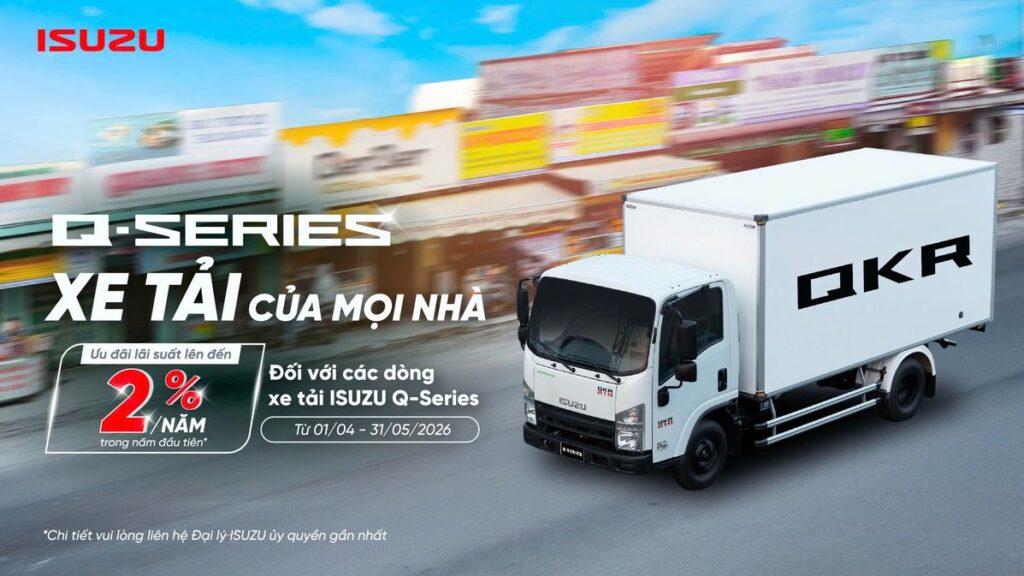 Isuzu Cần Thơ ưu đãi lãi suất cho dòng xe tải Q-Series